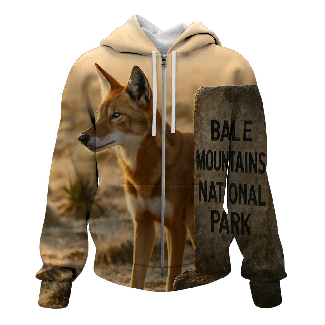 Ethiopian Wolf At The Sanetti Plateau Boundary custom hoodies