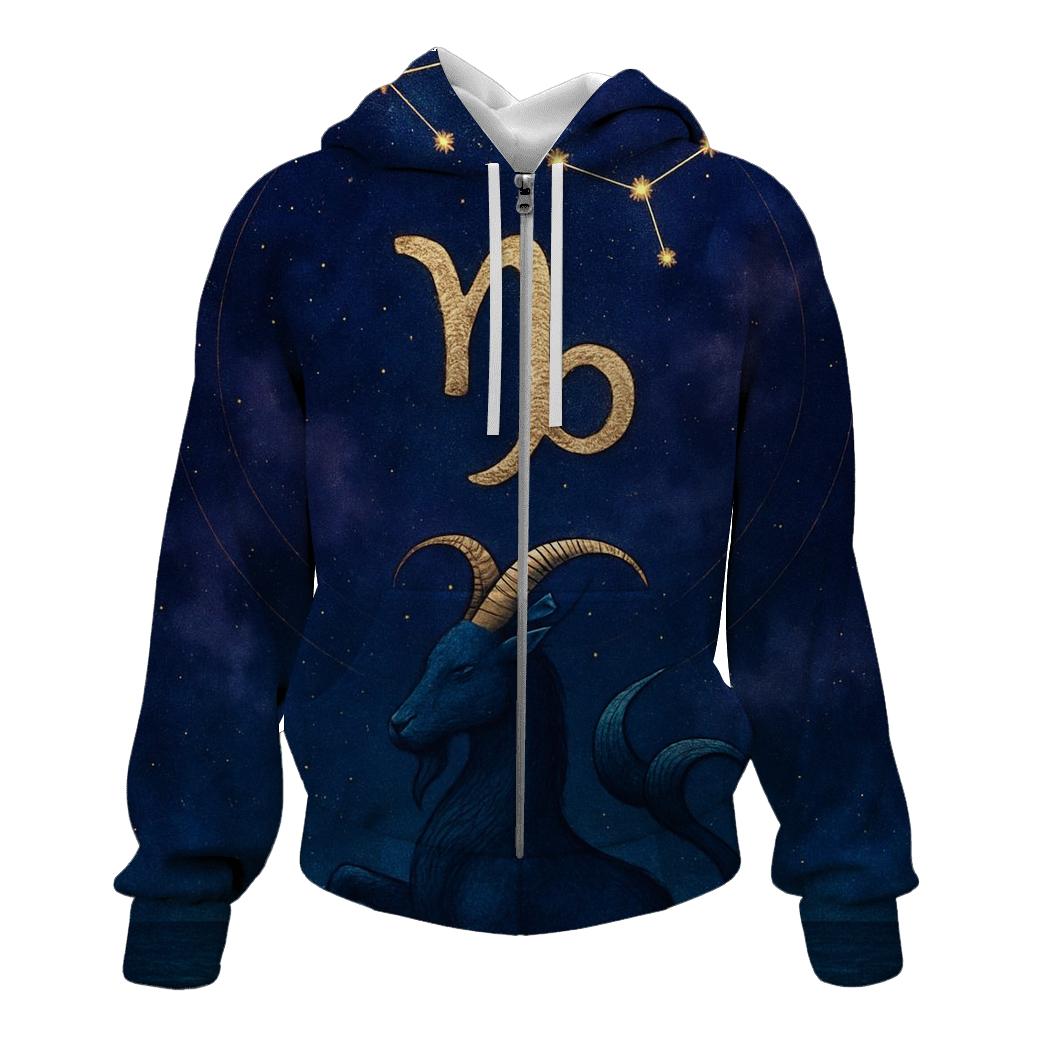 Capricorn Nebula Mountain Goat Crest pullover hoodies