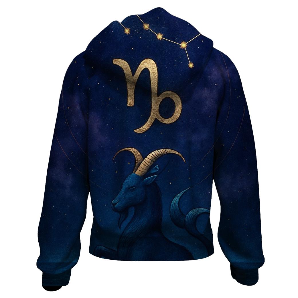 Capricorn Nebula Mountain Goat Crest pullover hoodies