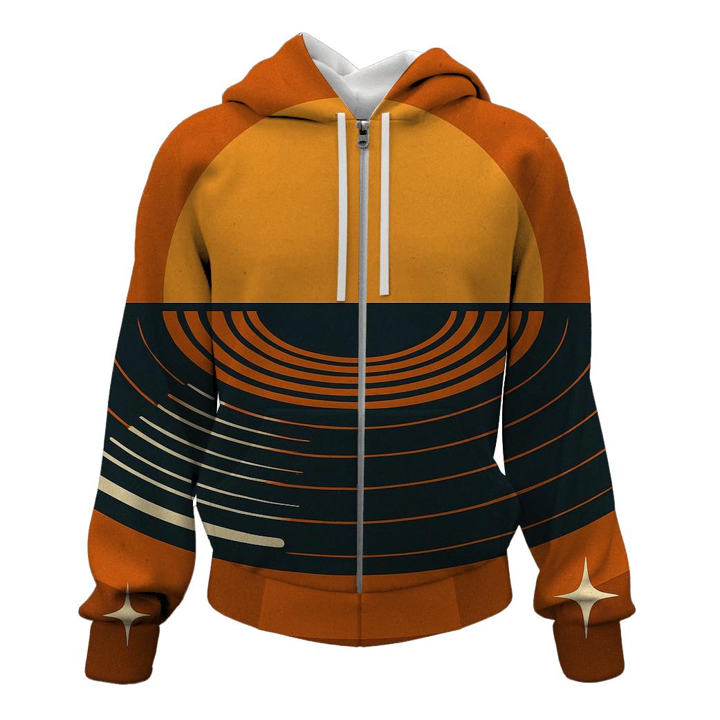 Vinyl Record Horizon zip-up hoodies