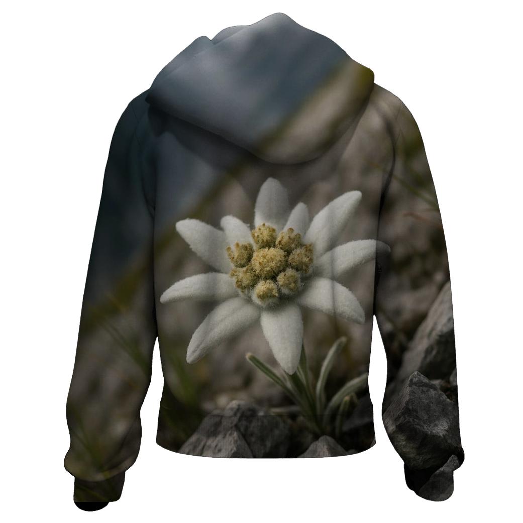 High Altitude Edelweiss Among Limestone Scree lightweight hoodies
