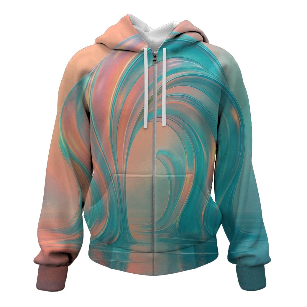 Prismatic Tide Cathedral printed hoodies