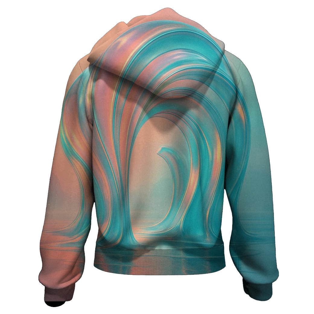 Prismatic Tide Cathedral printed hoodies