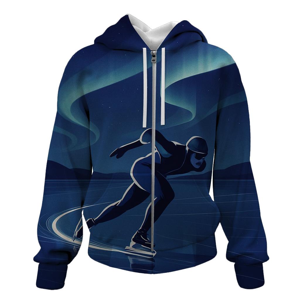 Aurora Ice Sprint embroidered hoodies
