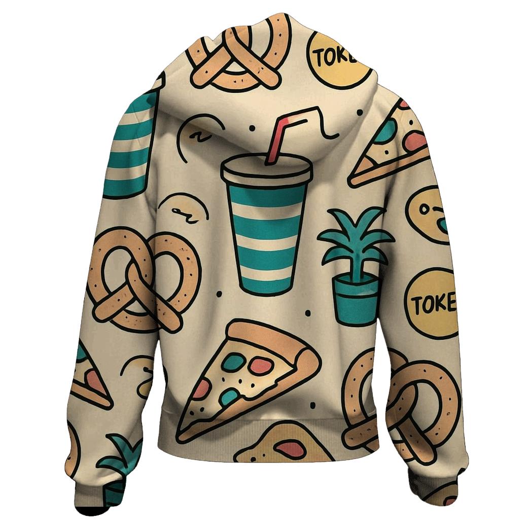 Mall Food Court Neon Pattern hoodies fashion