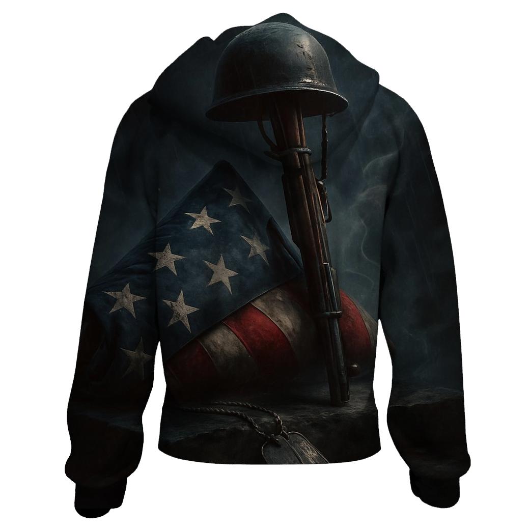 Thunder Over The Folded Flag Vigil heavyweight hoodies