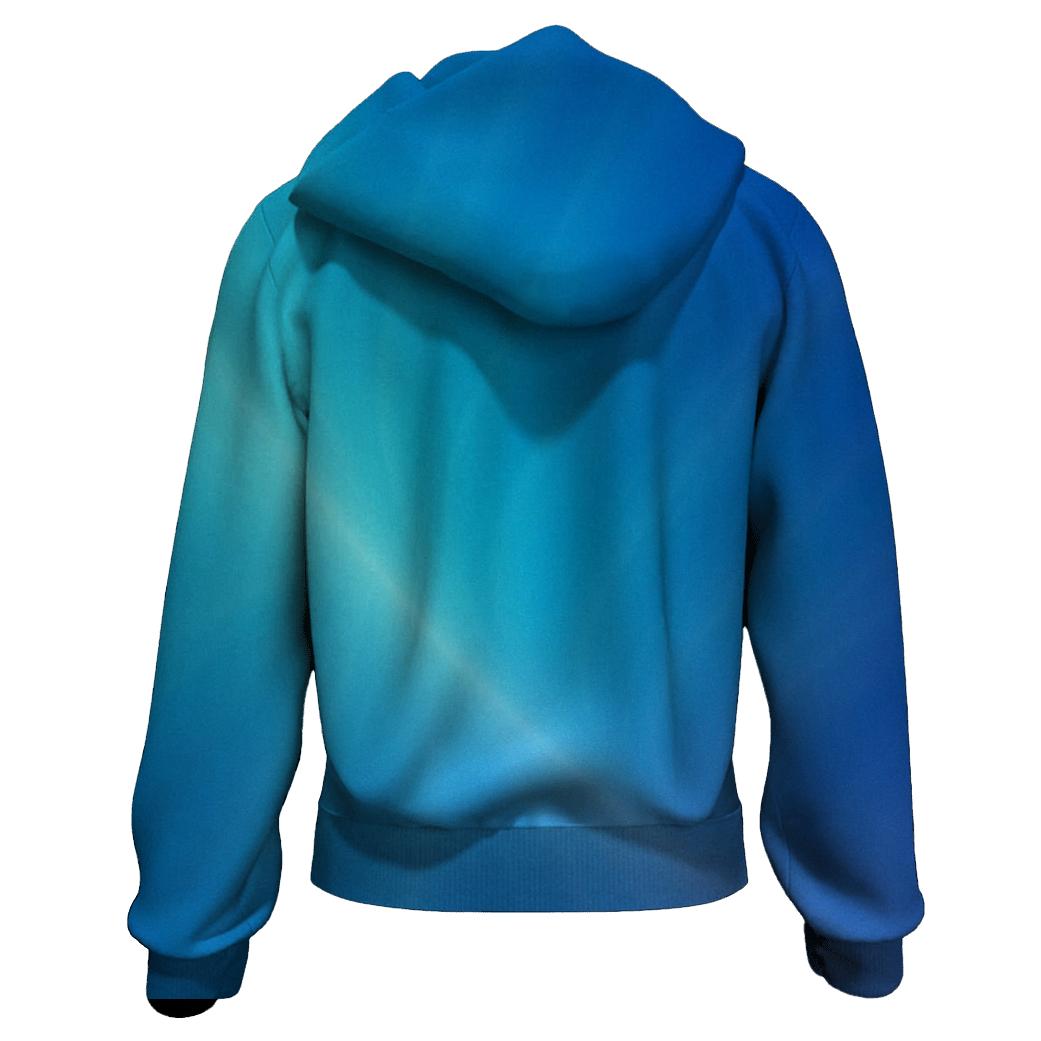 Polar Prism Drift Gradient zip-up hoodies