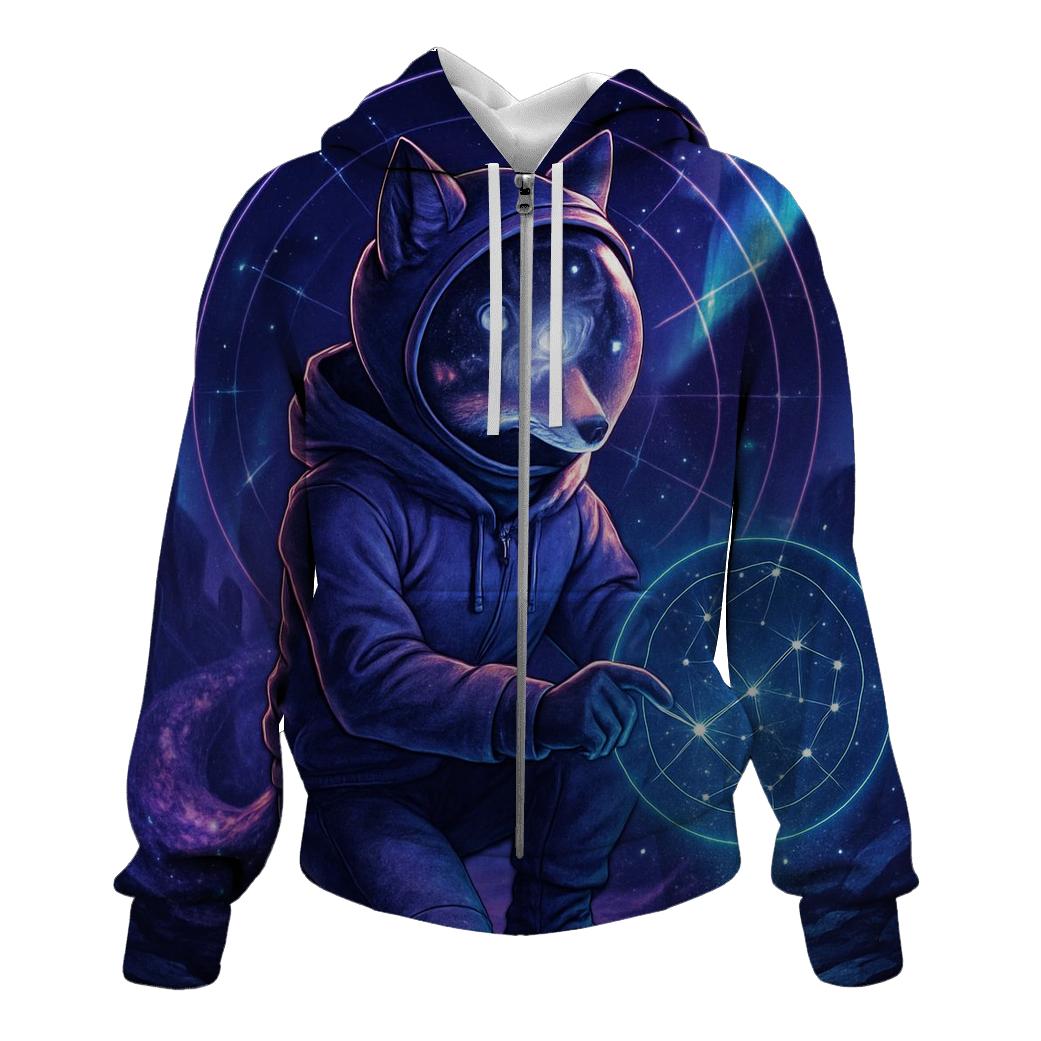 Starlight Cartographer Fox lightweight hoodies