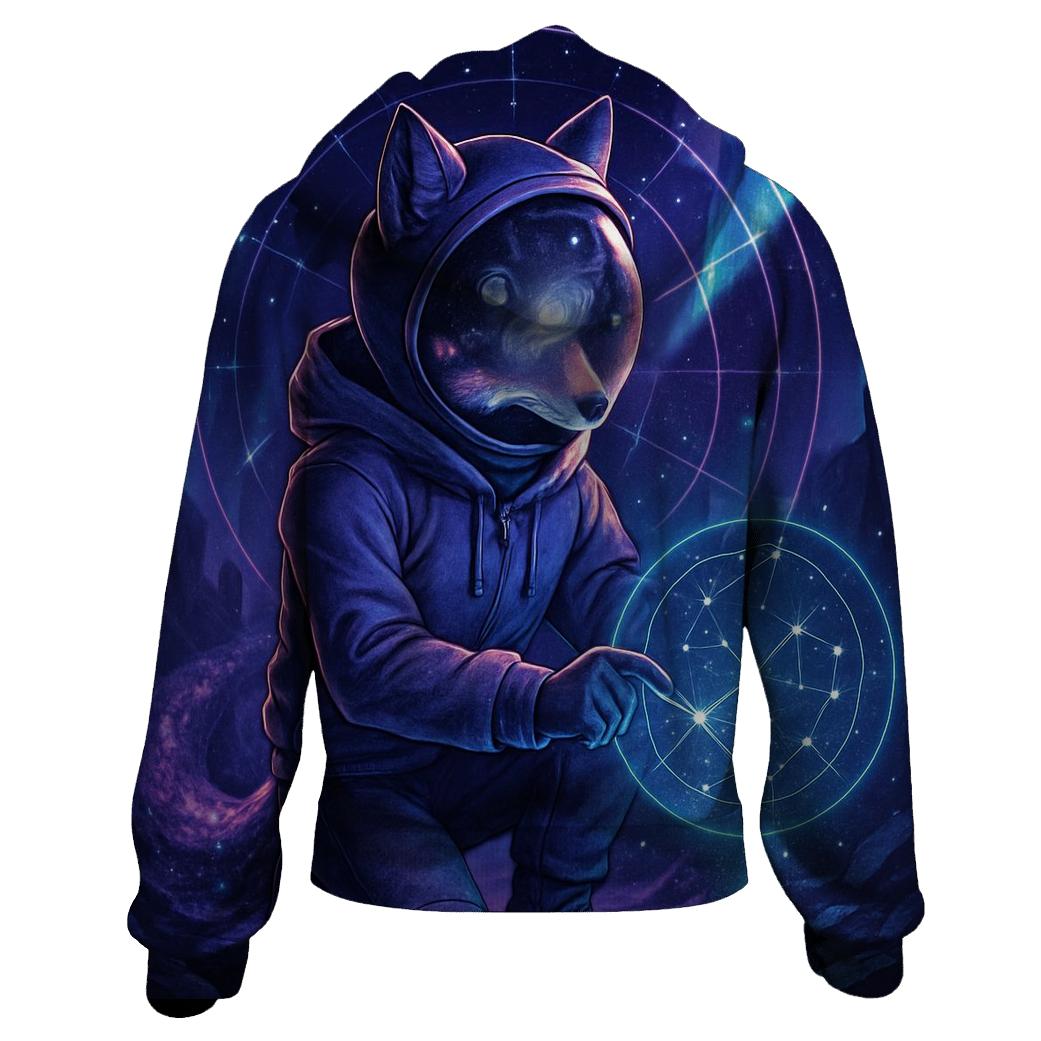 Starlight Cartographer Fox lightweight hoodies