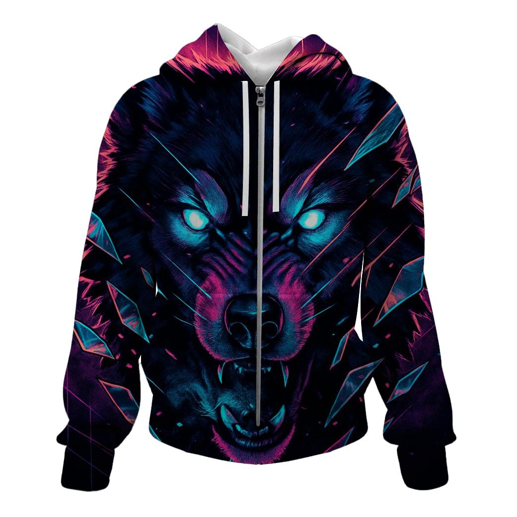 Neon Rift Glassjaw Wolf hoodies fashion