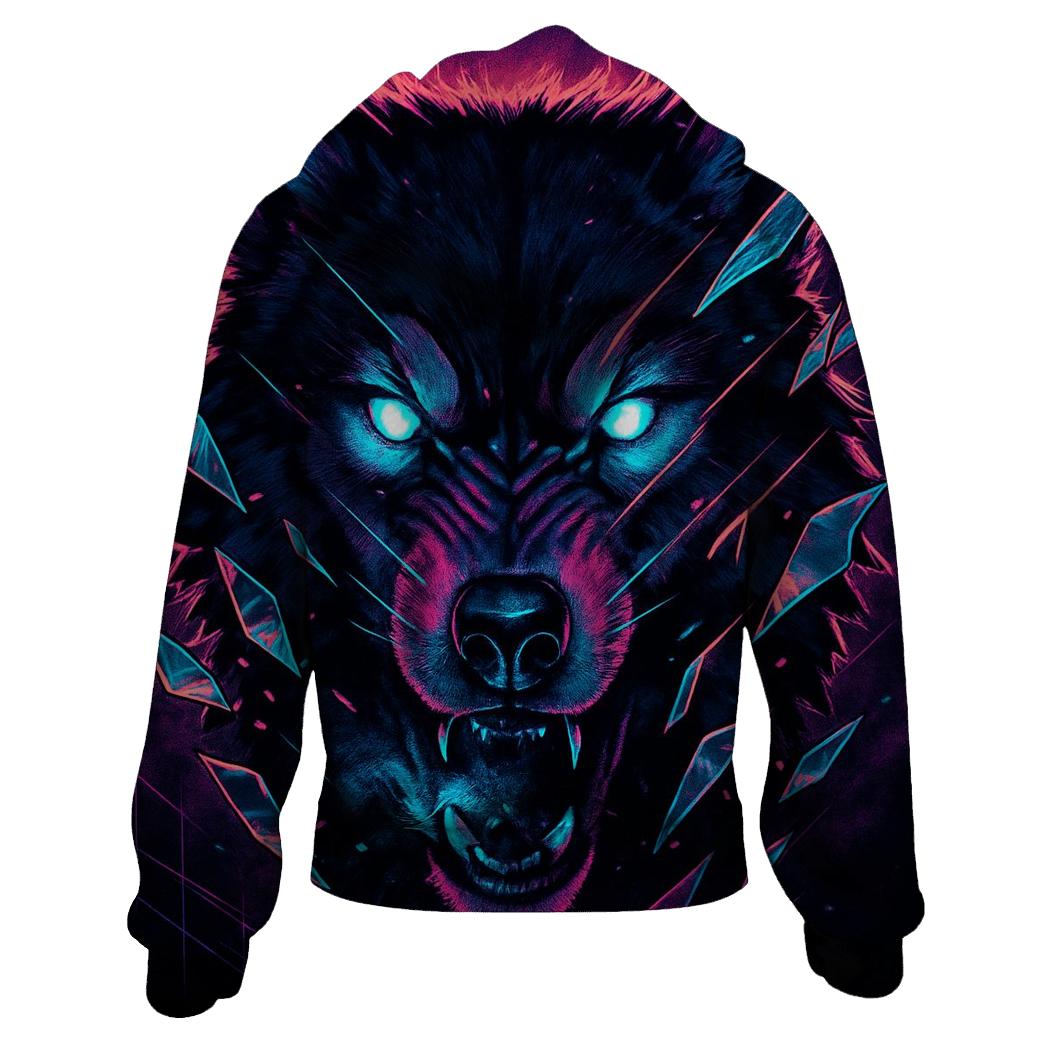 Neon Rift Glassjaw Wolf hoodies fashion