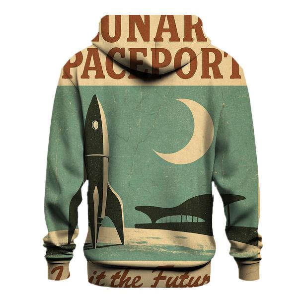 Faded 1977 Spaceport Travel Poster printed hoodies