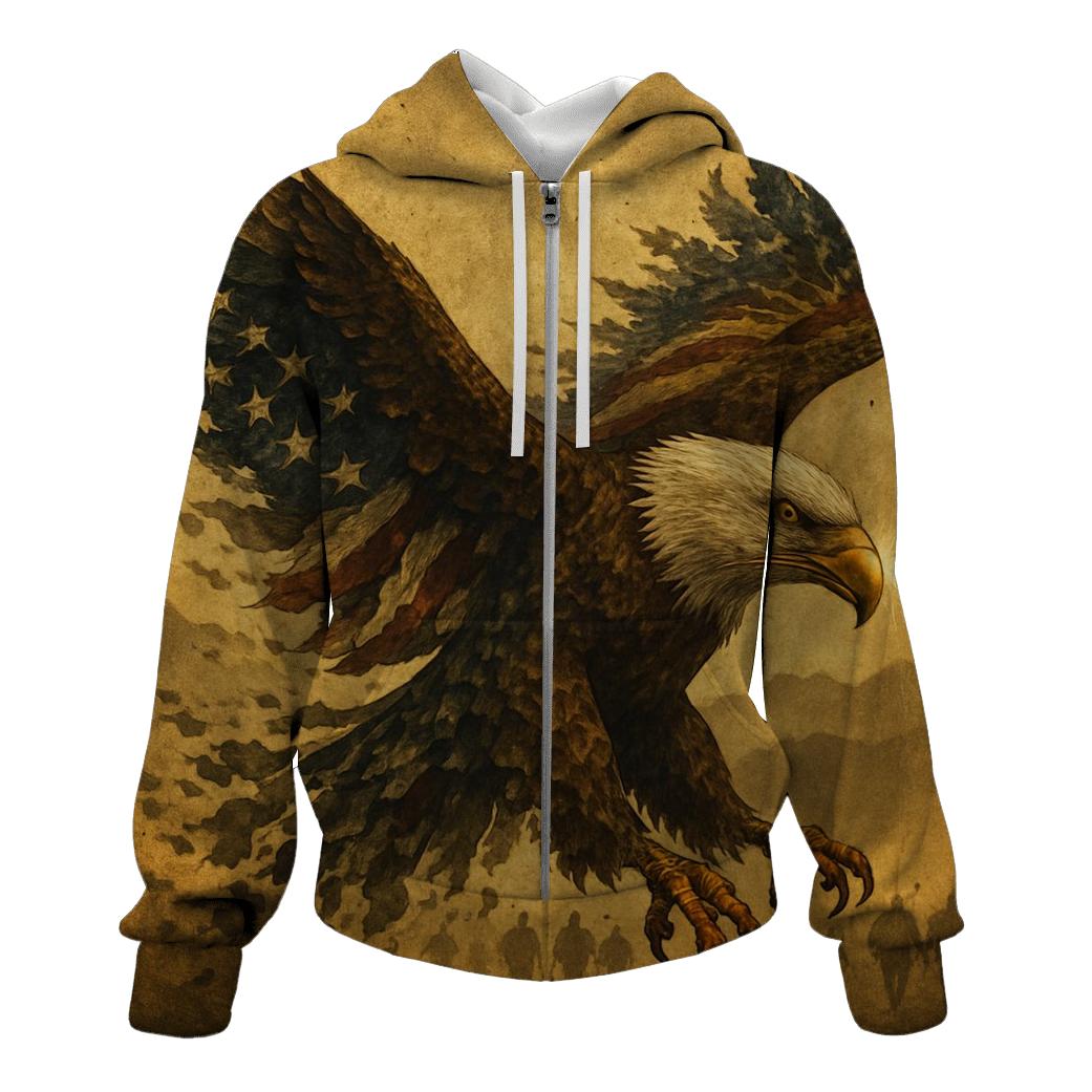 Eagle Sentinel Through The Striped Smoke pullover hoodies
