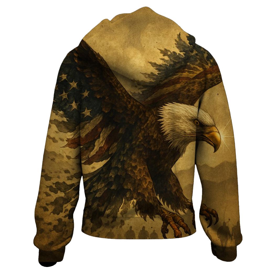Eagle Sentinel Through The Striped Smoke pullover hoodies