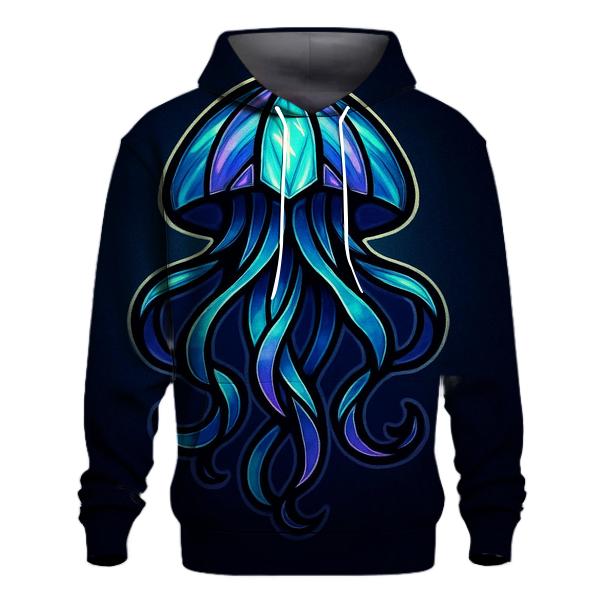 Aurora Glass Jellyfish Emblem heavyweight hoodies