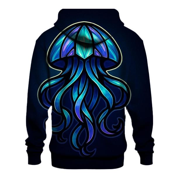 Aurora Glass Jellyfish Emblem heavyweight hoodies