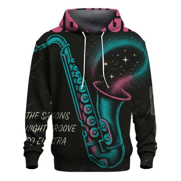 Distressed 1984 Cosmic Jazz Club Flyer embroidered hoodies