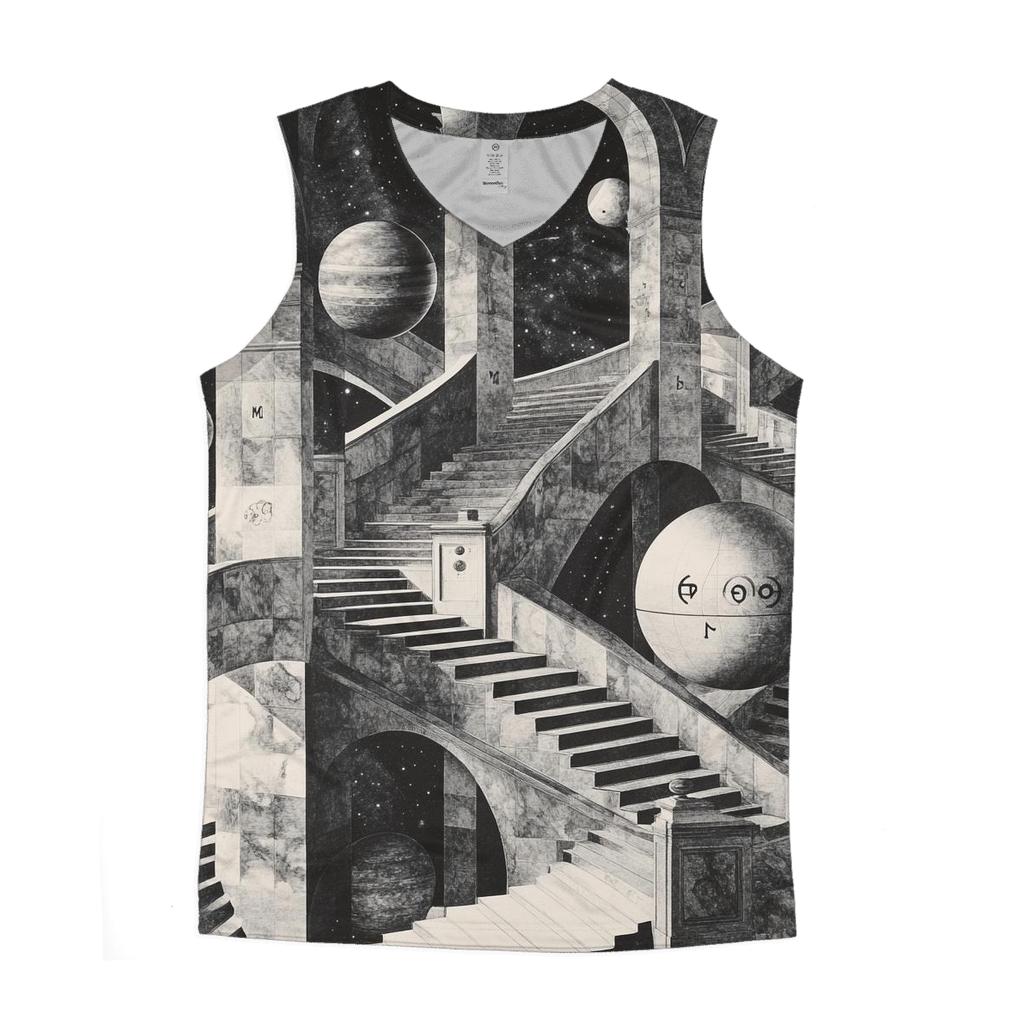 M C Escher Inspired Solar System Staircase Observatory custom tank tops