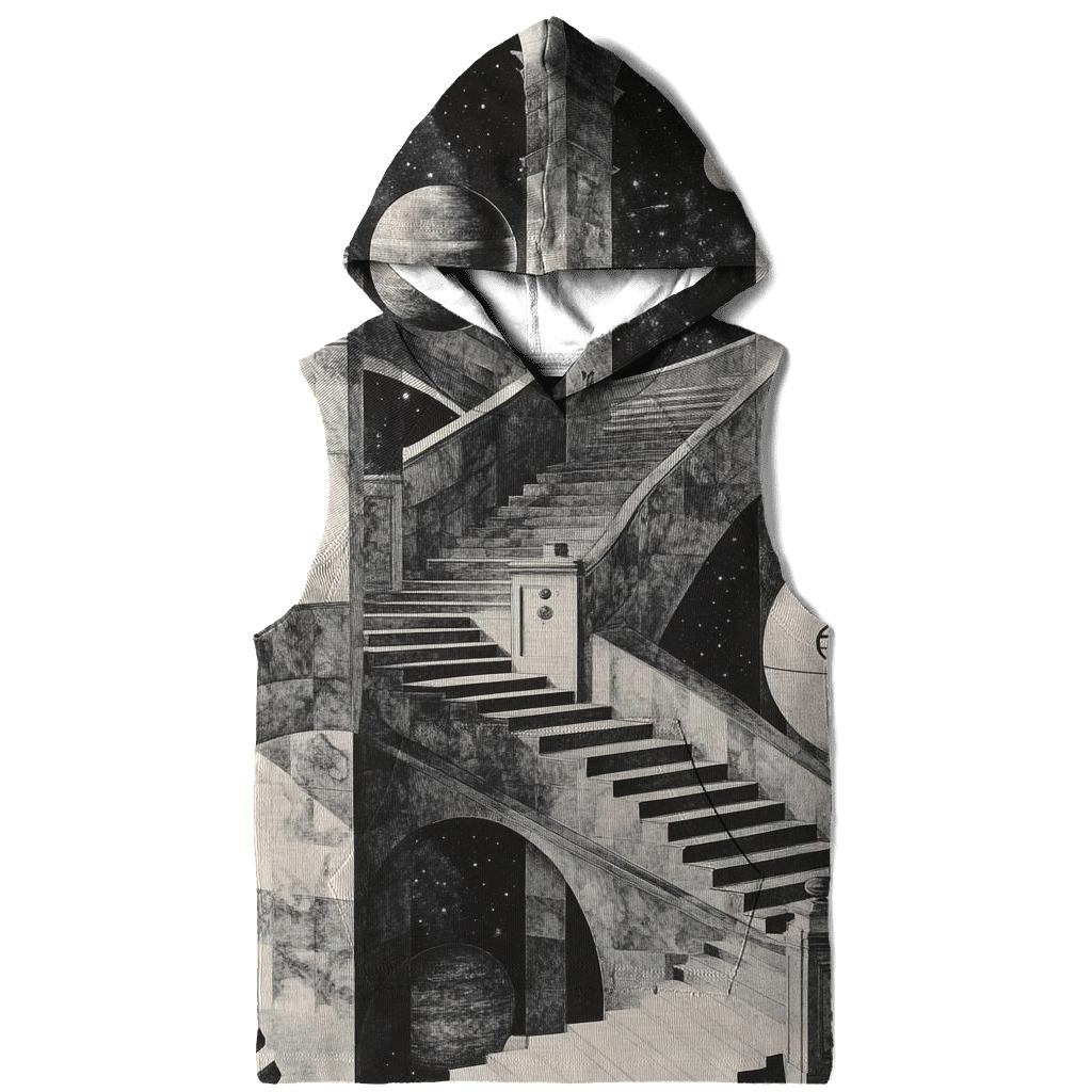 M C Escher Inspired Solar System Staircase Observatory pullover hoodies