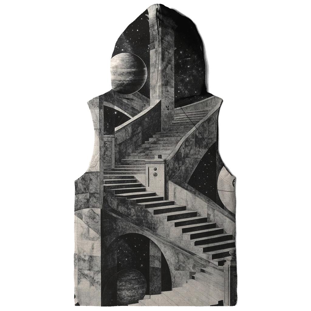 M C Escher Inspired Solar System Staircase Observatory pullover hoodies