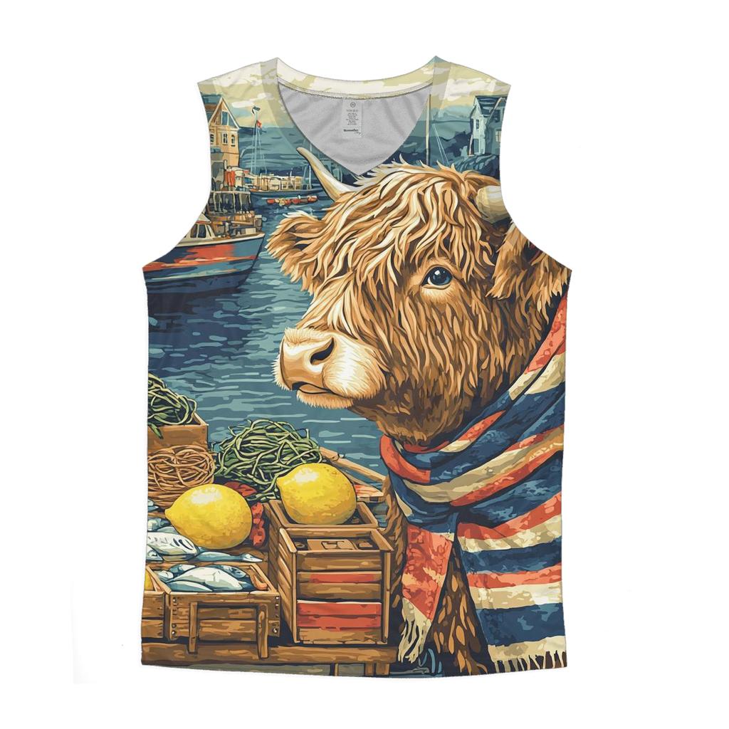 Harbor Market Highland Cow stylish racerback tanks