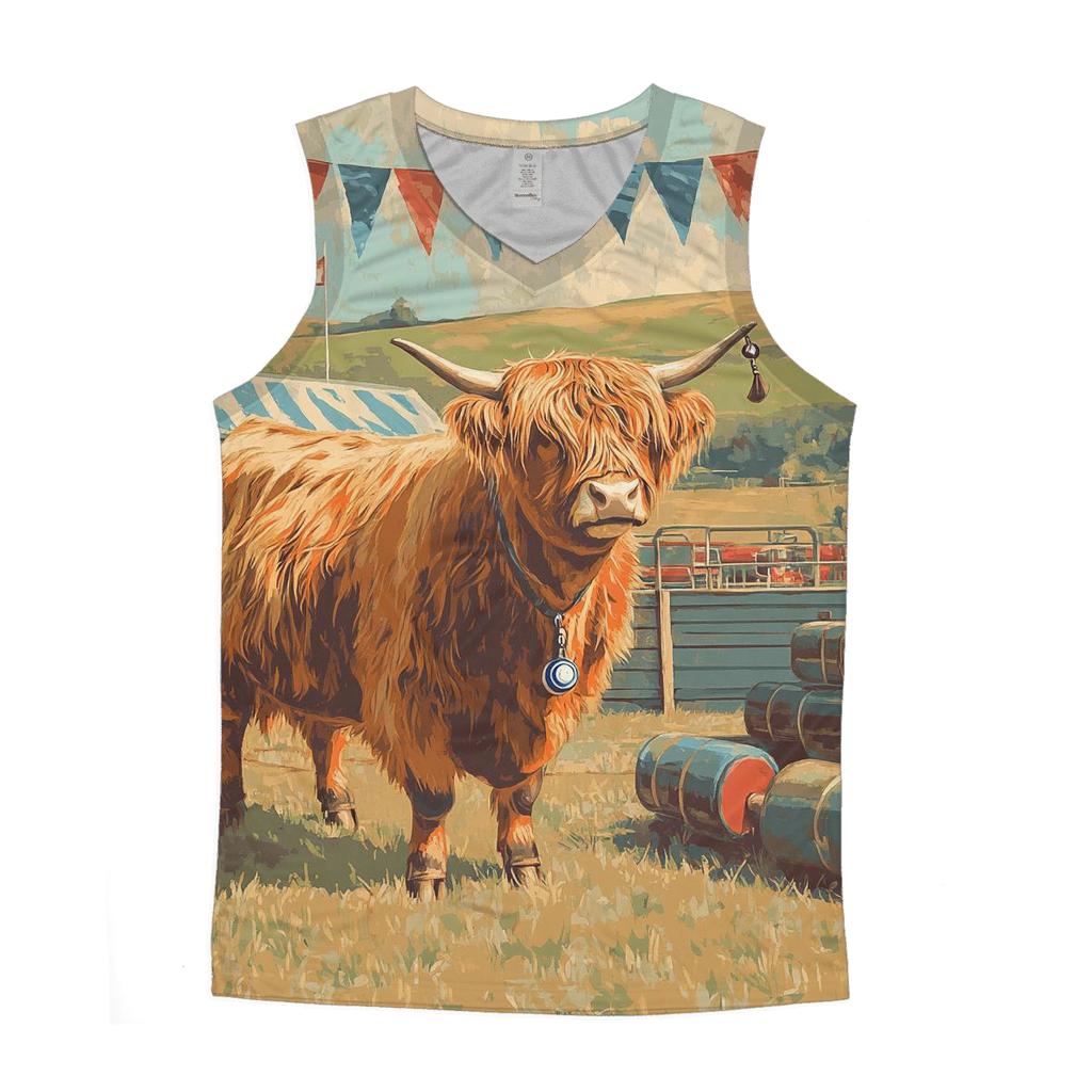 Highland Cow Highland Games Coach custom tank tops