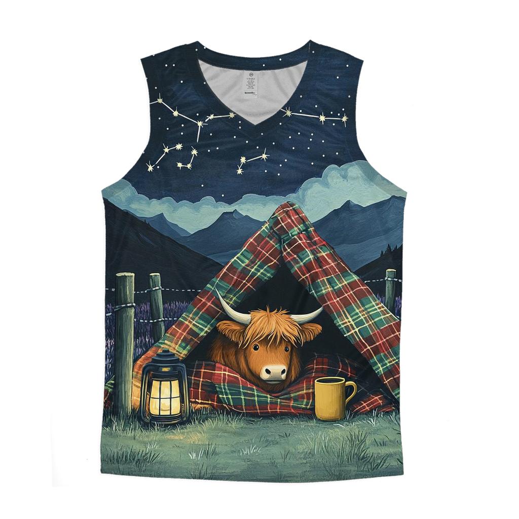 Stargazer Highland Cow Blanket Fort stylish racerback tanks
