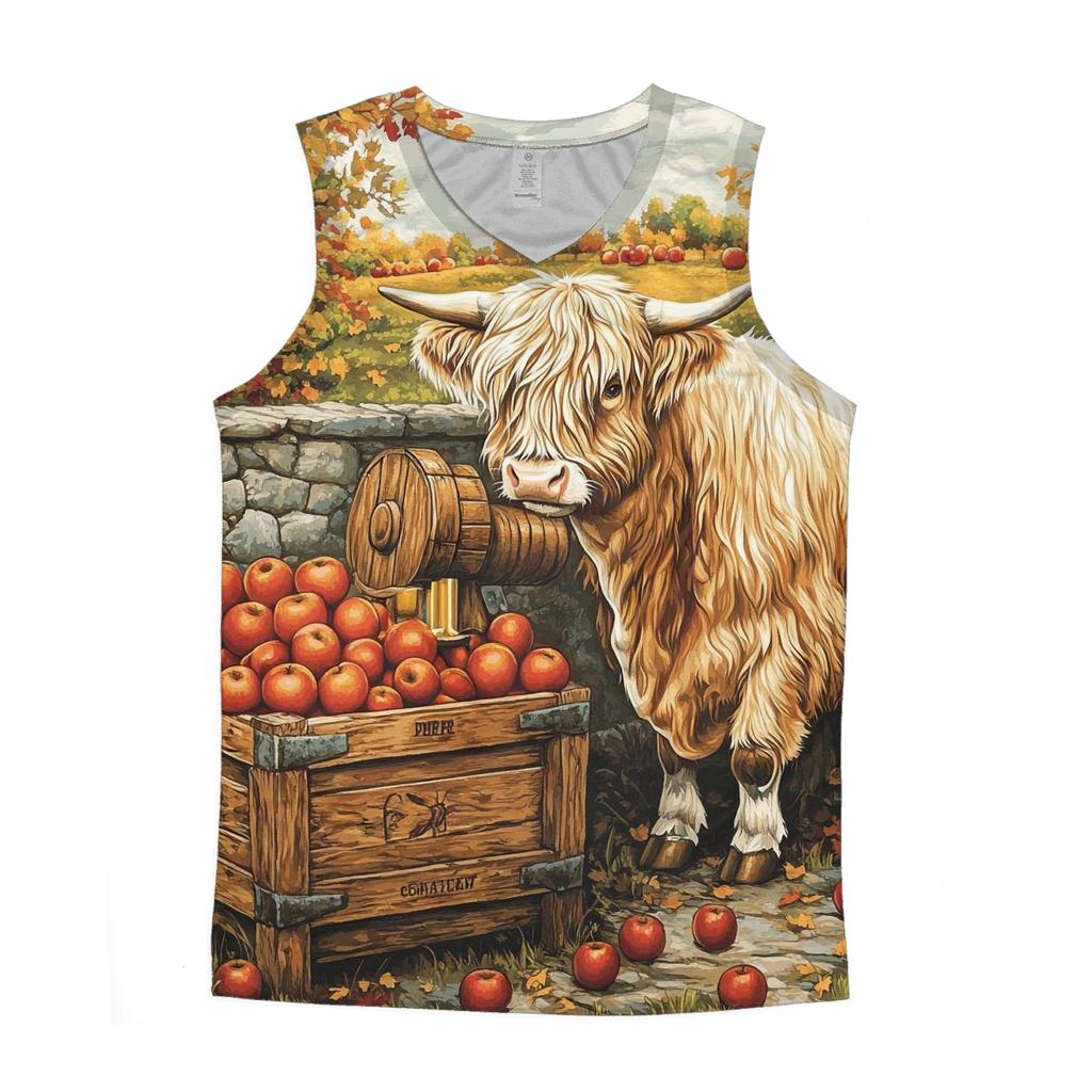 Highland Cow Orchard Cider Press stylish racerback tanks