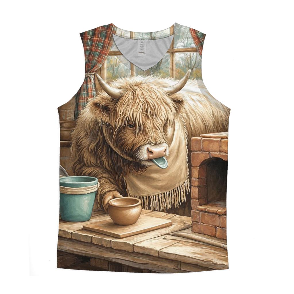 Highland Cow Pottery Kiln Helper custom tank tops