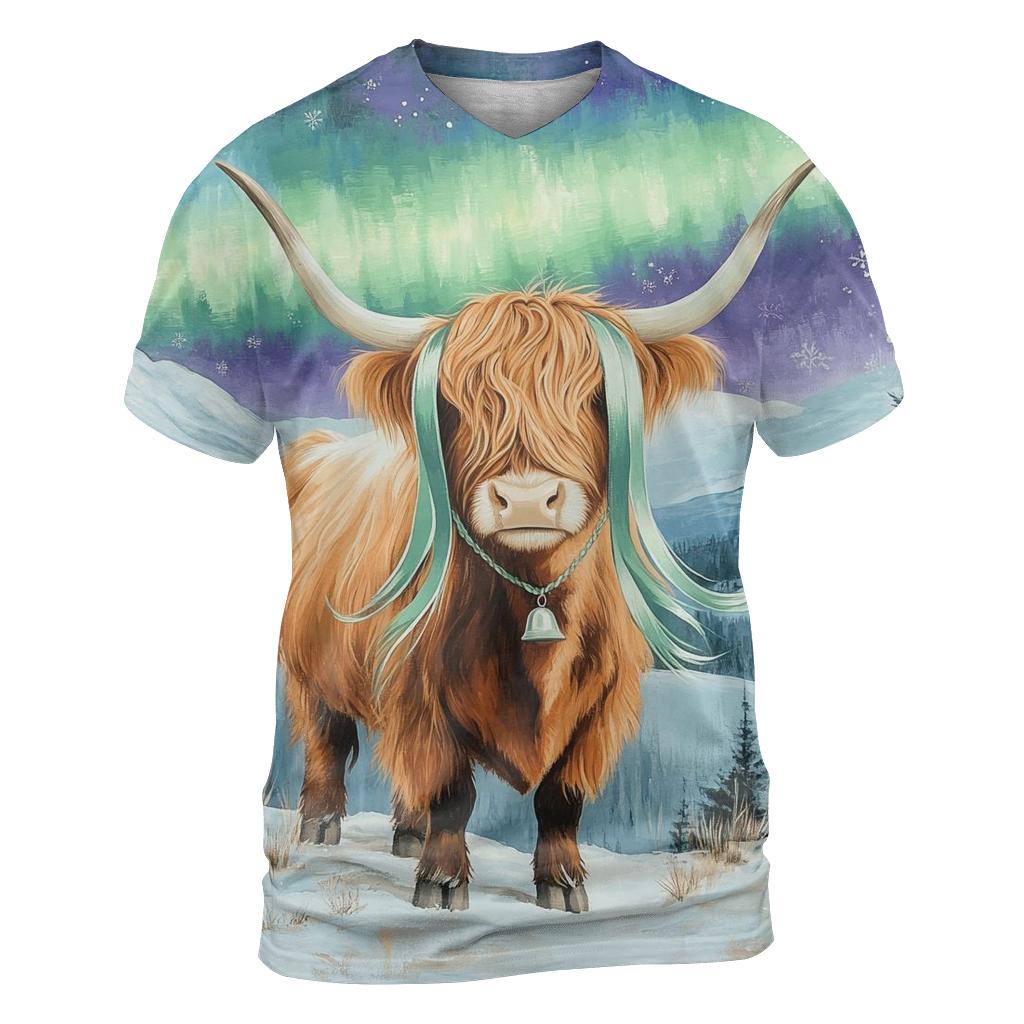 Aurora Braids Highland Cow statement graphic shirts