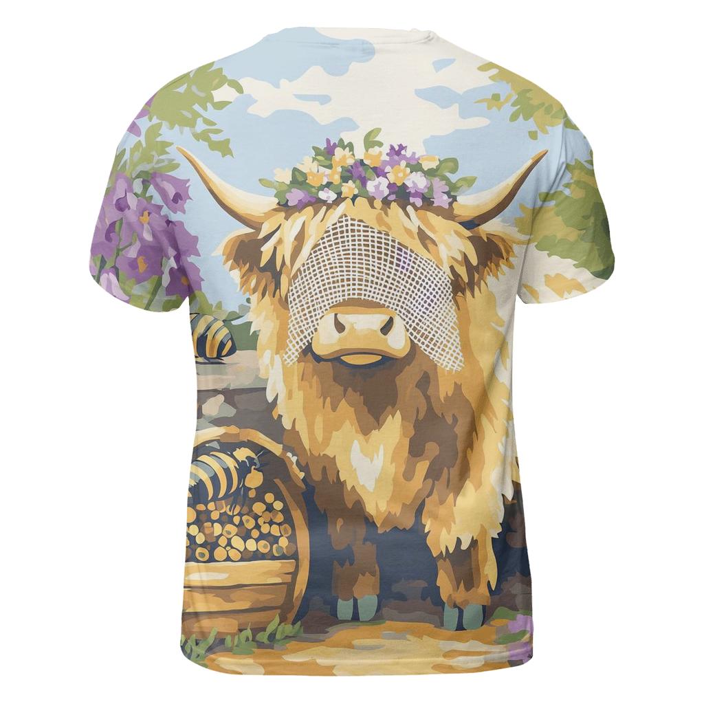 Highland Cow Bee Garden Guardian custom all-over print shirts