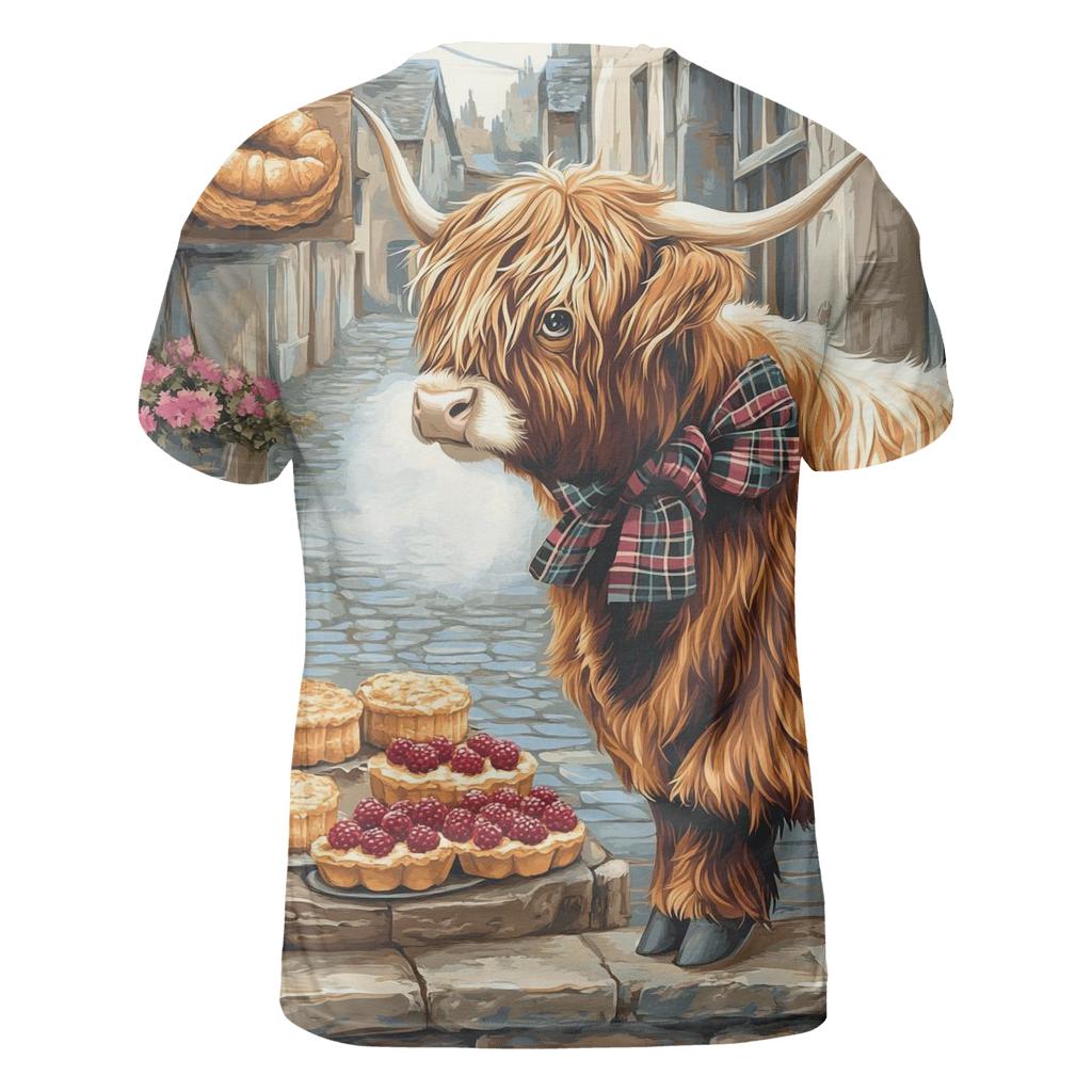 Highland Cow Bakery Window Dream artistic all-over print tops