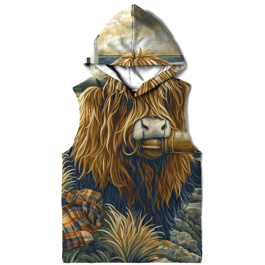 Highland Cow Lighthouse Keeper lightweight hoodies