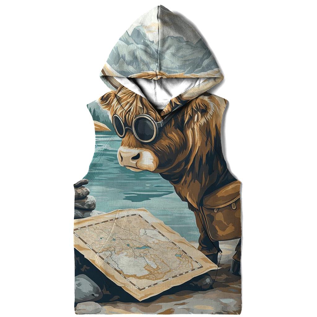 Mountain Mapmaker Highland Cow hoodies fashion