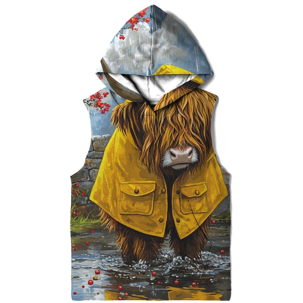 Highland Cow Raincoat Parade hoodie designs