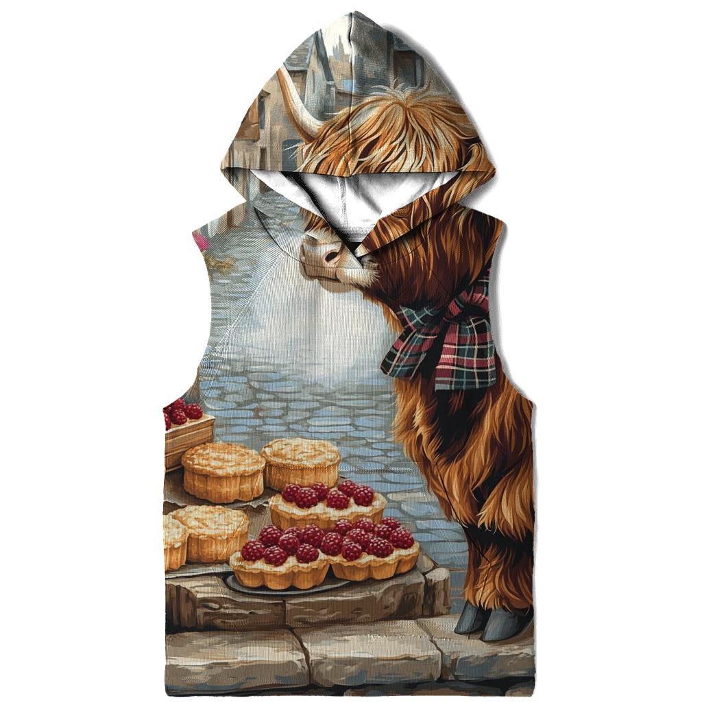 Highland Cow Bakery Window Dream zip-up hoodies