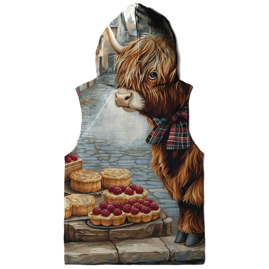 Highland Cow Bakery Window Dream zip-up hoodies