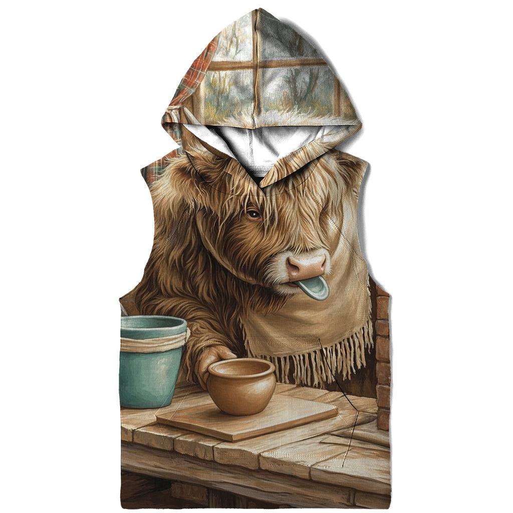 Highland Cow Pottery Kiln Helper hoodies fashion