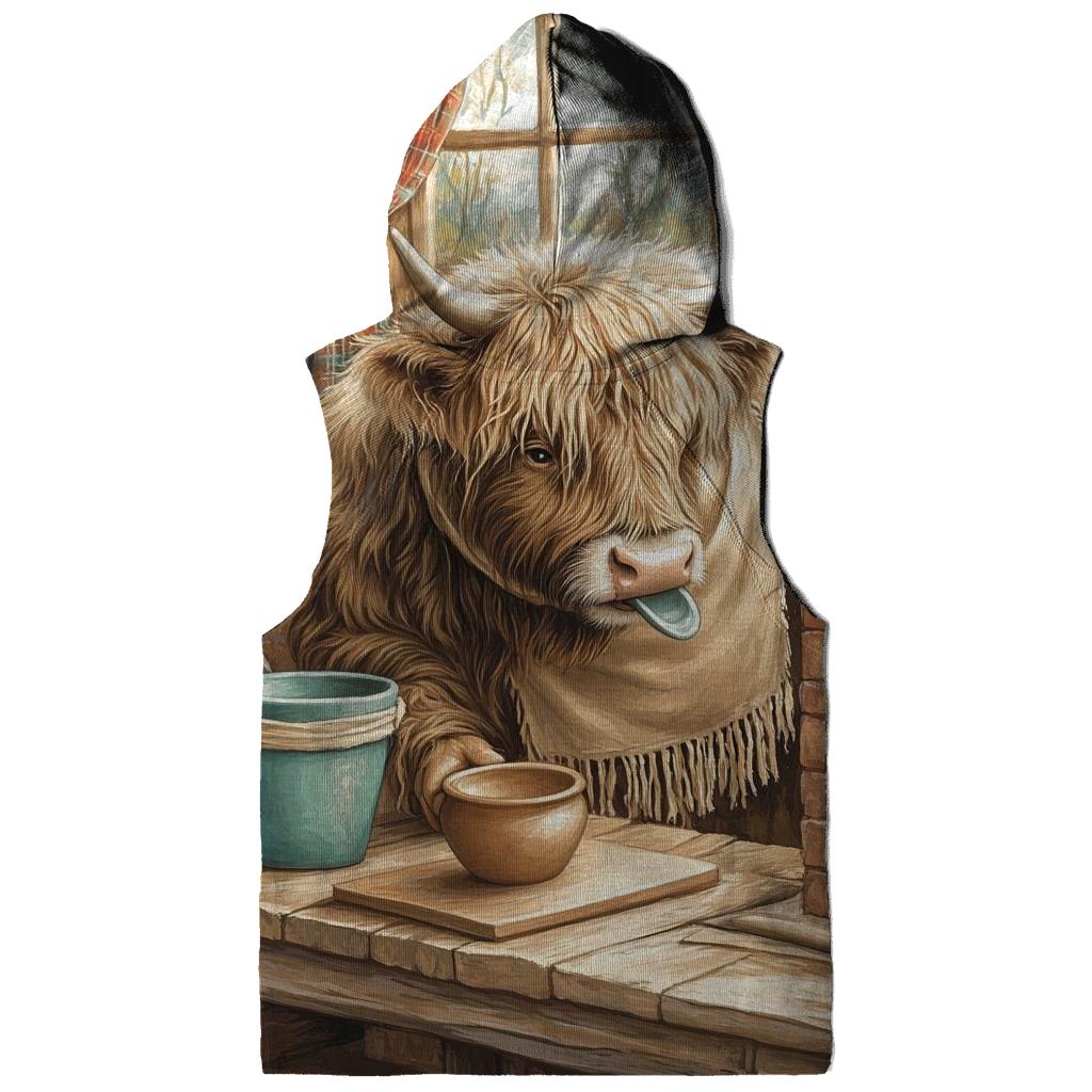 Highland Cow Pottery Kiln Helper hoodies fashion