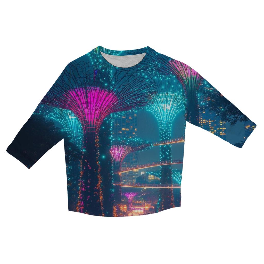 Gardens By The Bay Supertree Grove printed three quarter sleeve shirts