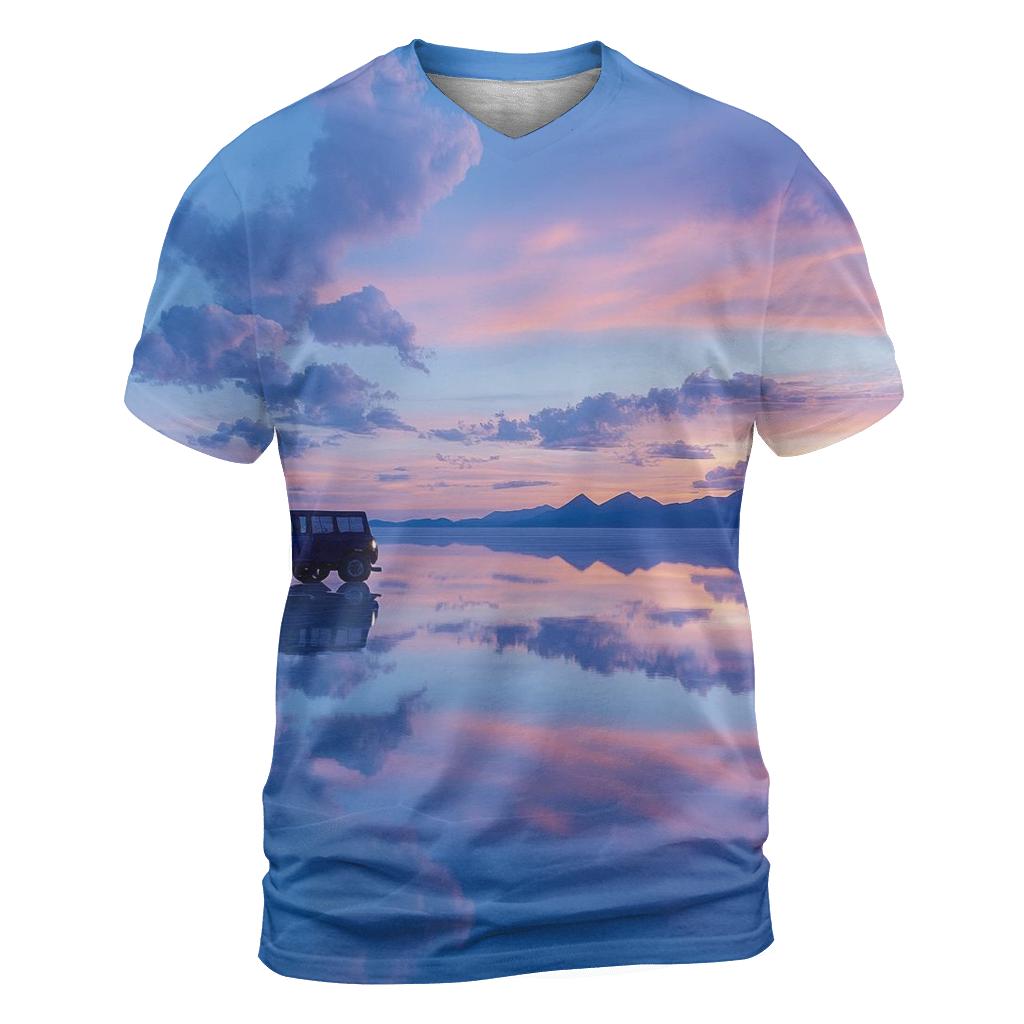 Salar De Uyuni Mirror Flats vibrant all-over design tees
