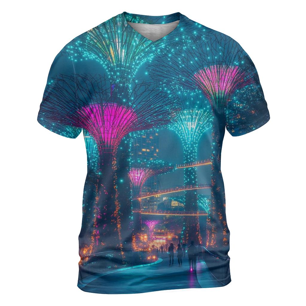 Gardens By The Bay Supertree Grove artistic all-over print tops
