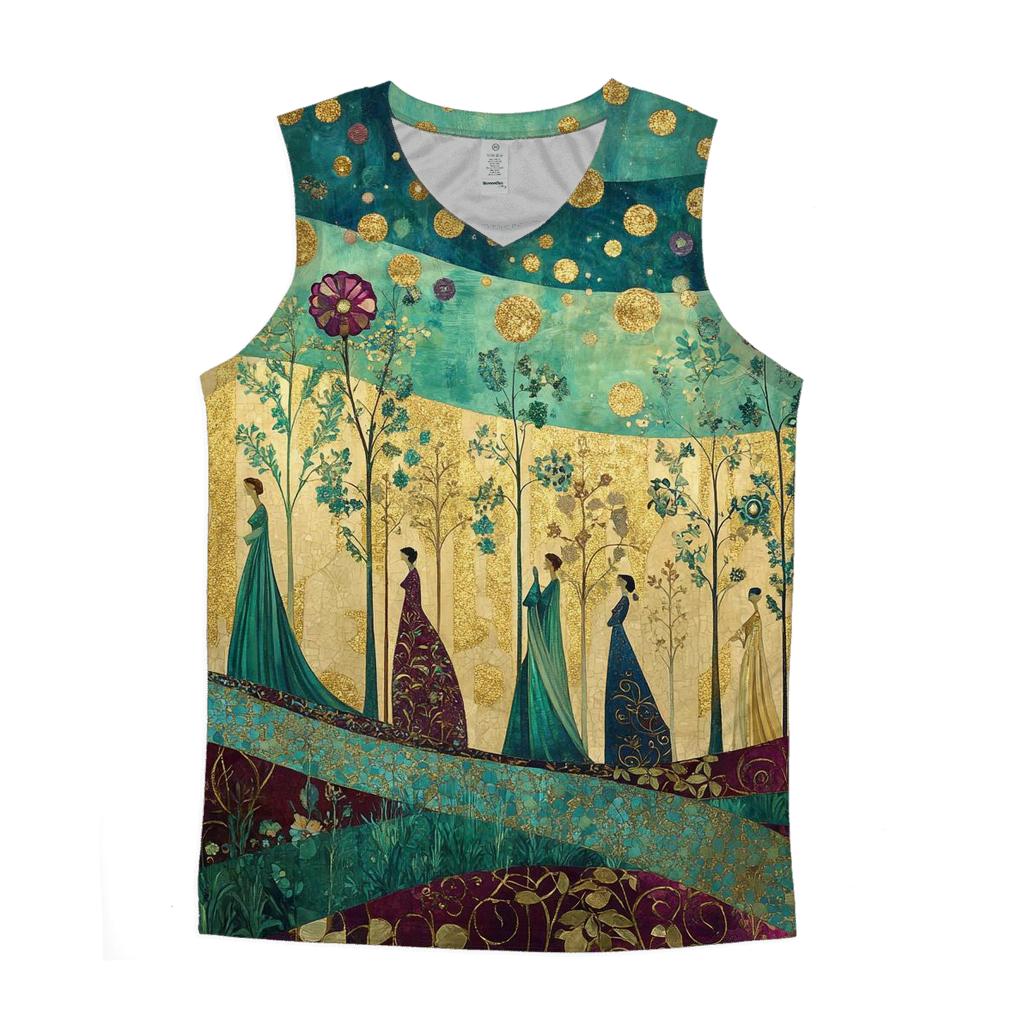 Gustav Klimt Inspired Aurora Garden Festival stylish racerback tanks