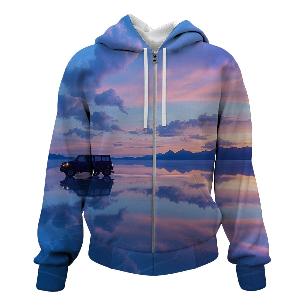 Salar De Uyuni Mirror Flats zip-up hoodies
