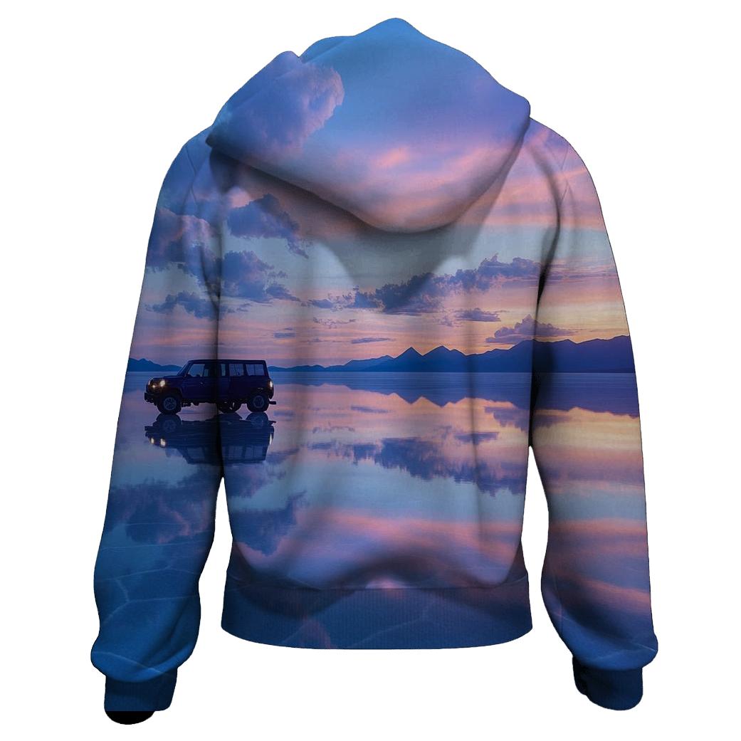 Salar De Uyuni Mirror Flats zip-up hoodies