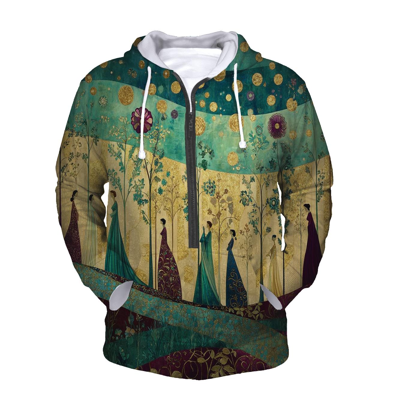 Gustav Klimt Inspired Aurora Garden Festival pullover hoodies