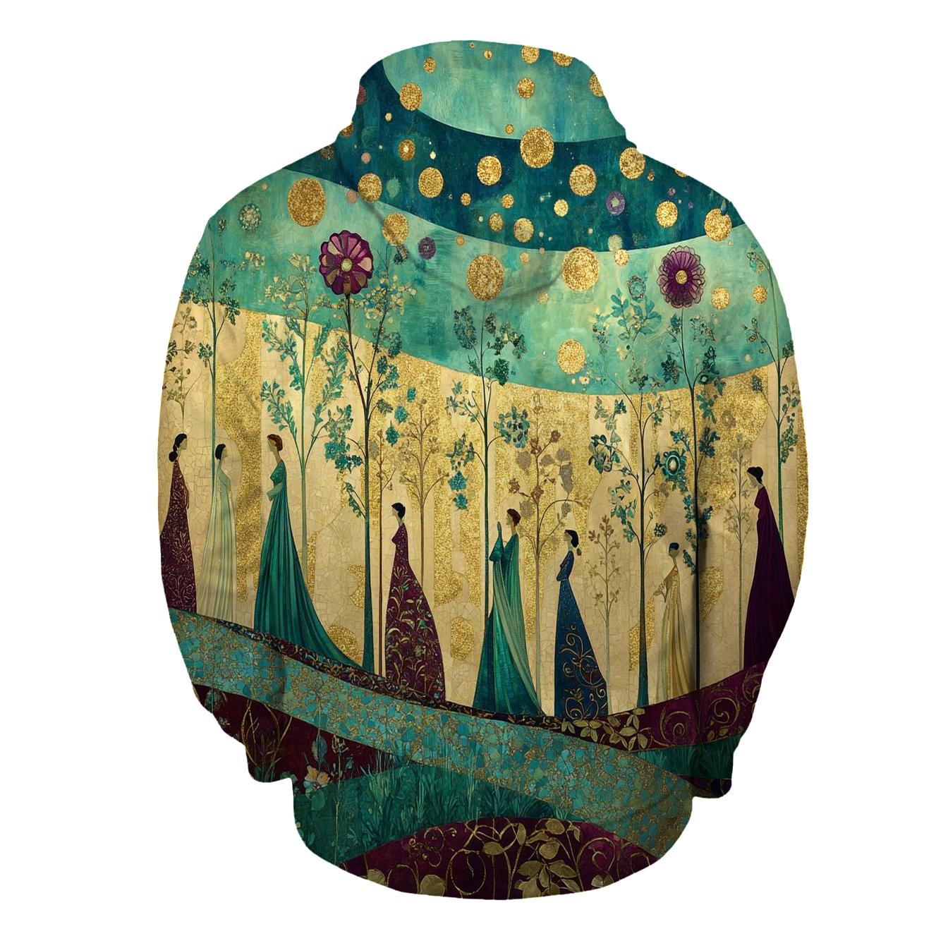 Gustav Klimt Inspired Aurora Garden Festival pullover hoodies