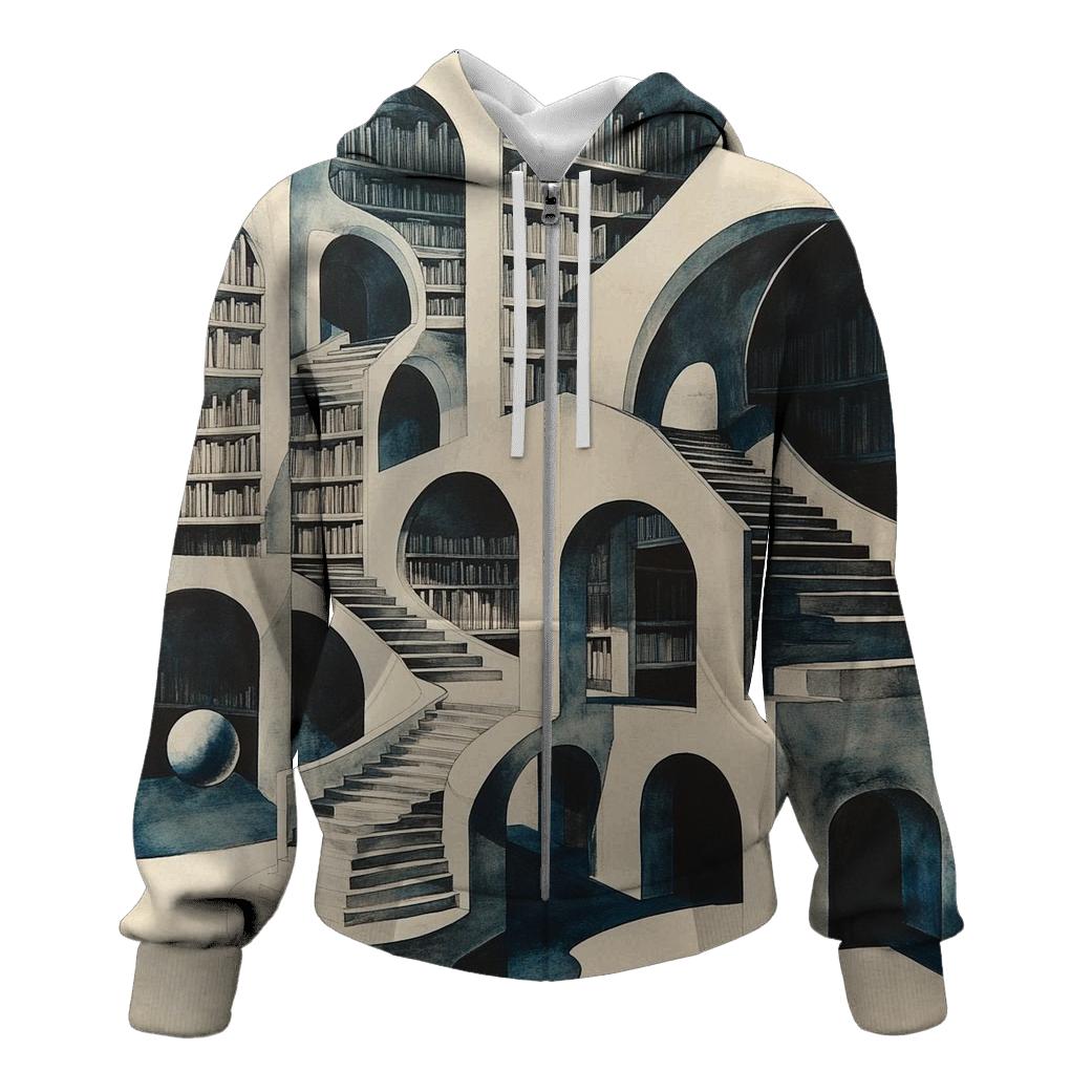 MC Escher Inspired Infinite Library Of Planets hoodie styles