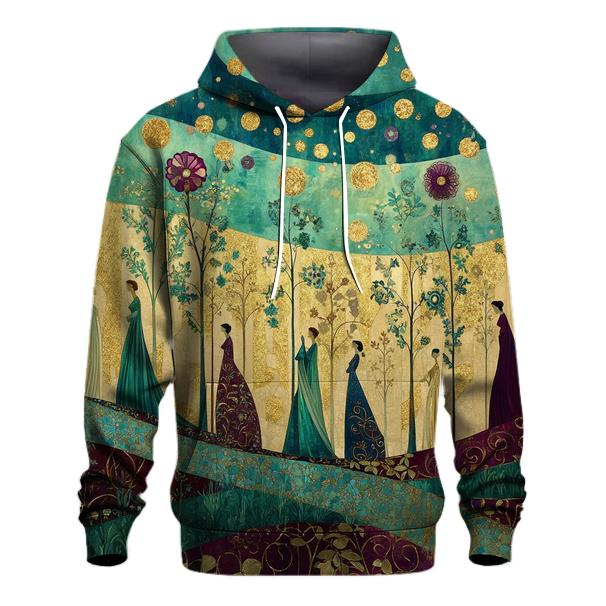 Gustav Klimt Inspired Aurora Garden Festival designer hoodies