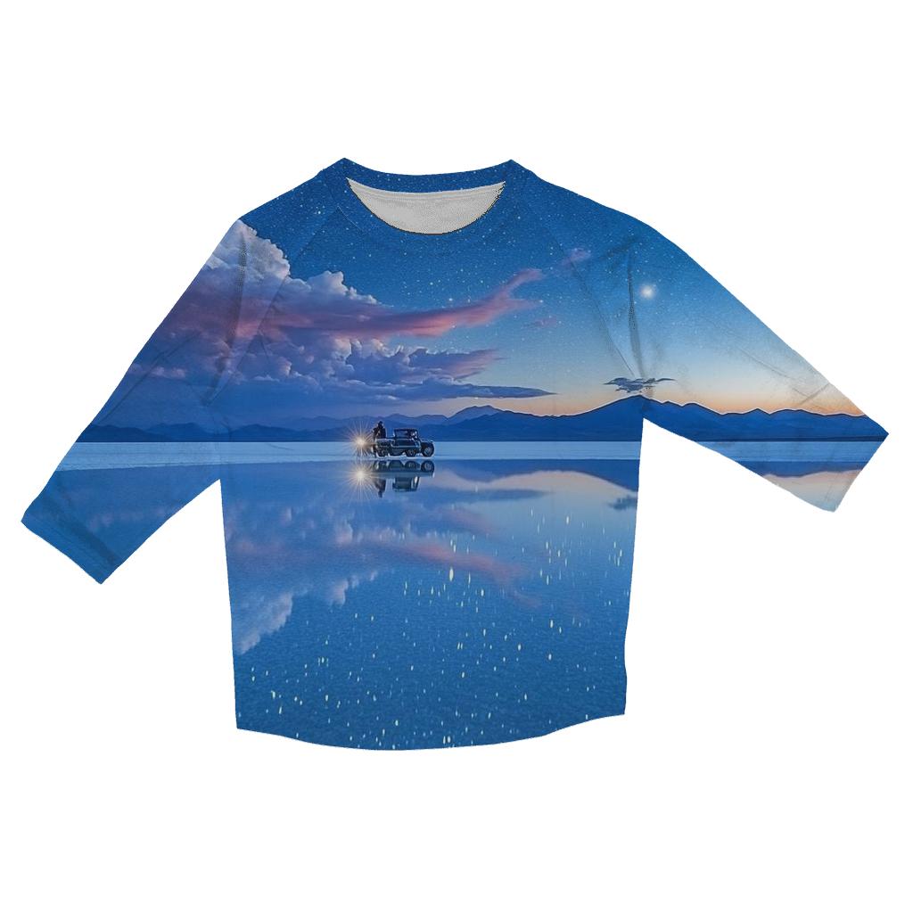 Salar De Uyuni Reflective Expanse casual three quarter sleeve shirts